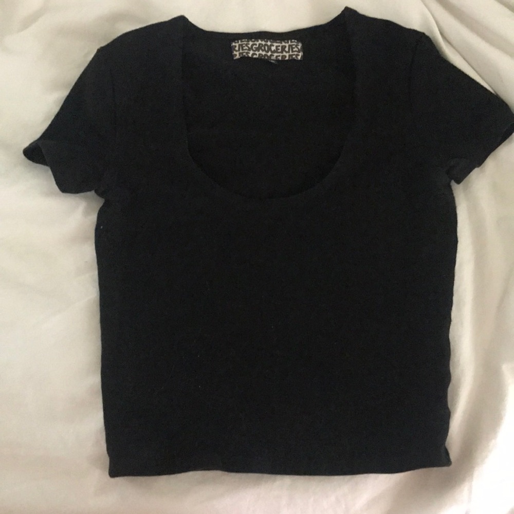 Black Tight Crop